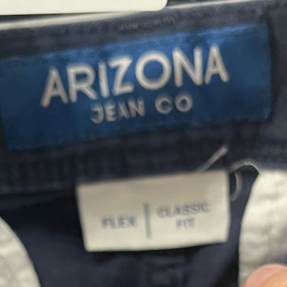 Arizona Jean Company Blue Flat Front Shorts - Picture 3 of 9